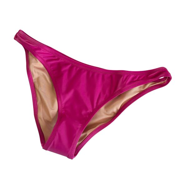 J.Crew Fuchsia Pink Stretch Bikini Hipster Bottoms Women's Swimwear Size Small - Picture 8 of 8